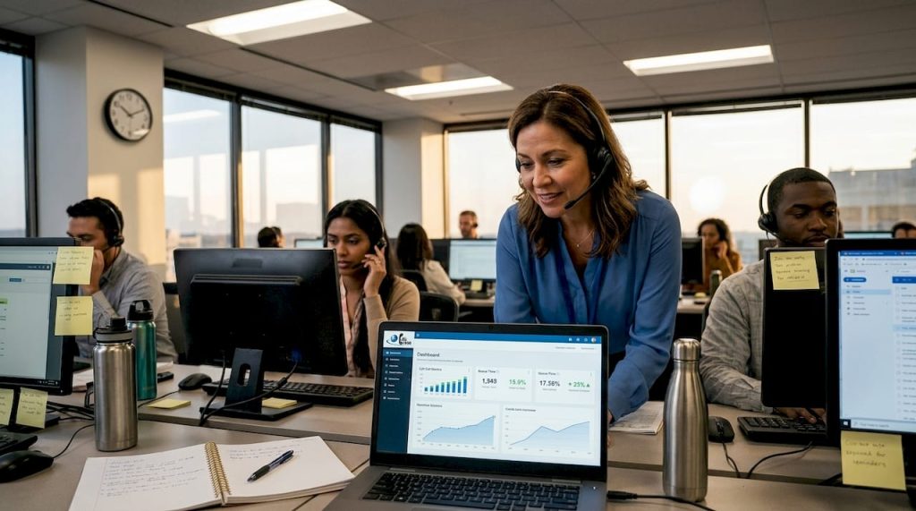 Contact center supervisor monitoring agent team